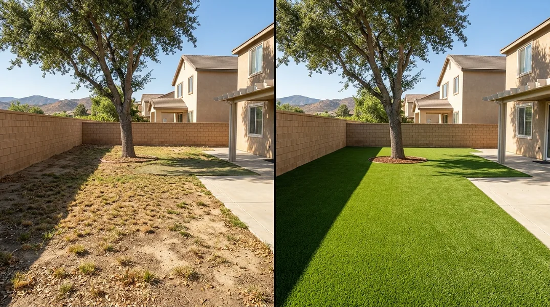 Result artificial grass installation in Temecula - Temecula Turf Installation
